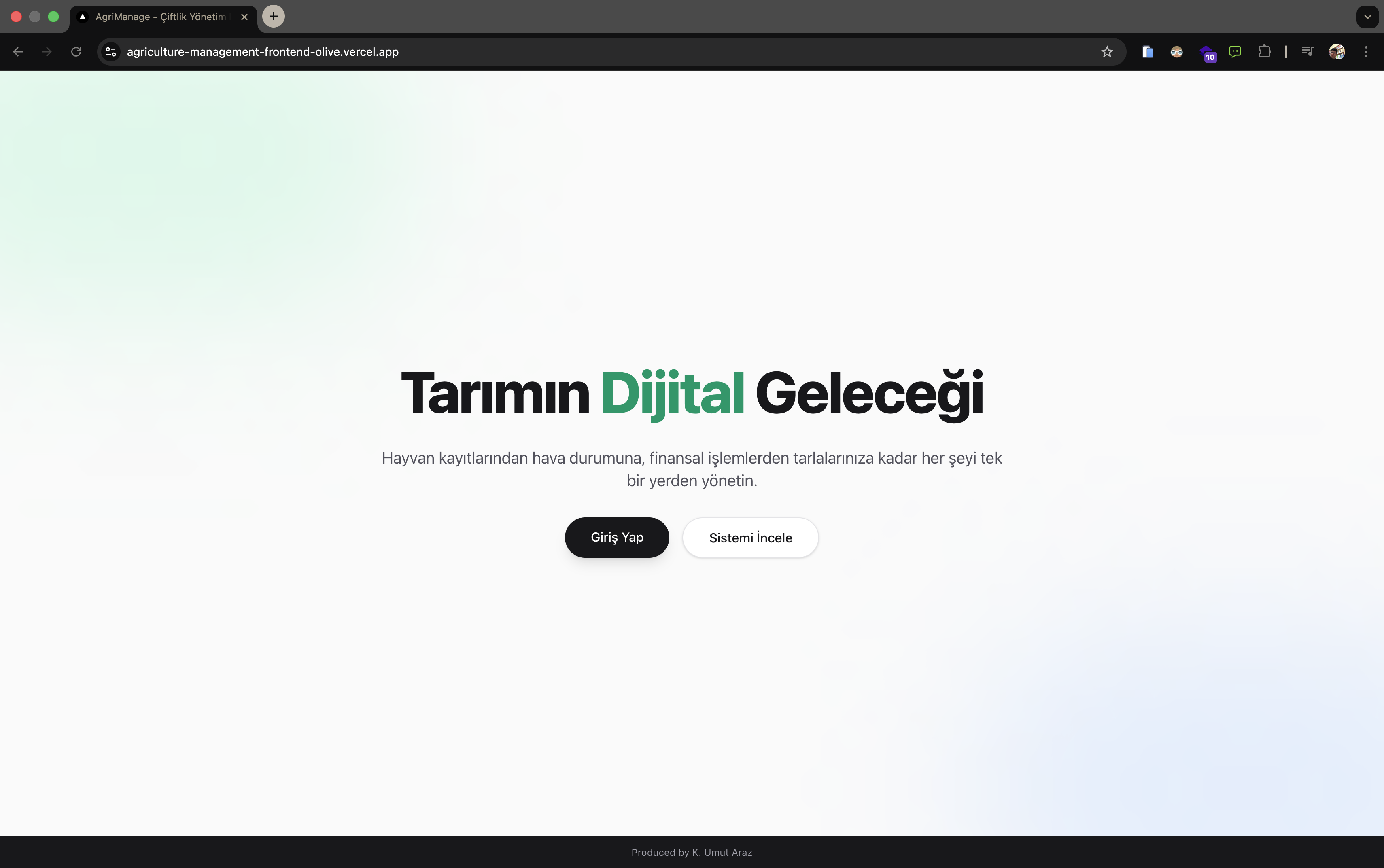 AgriManage - Çiftlik Yönetim