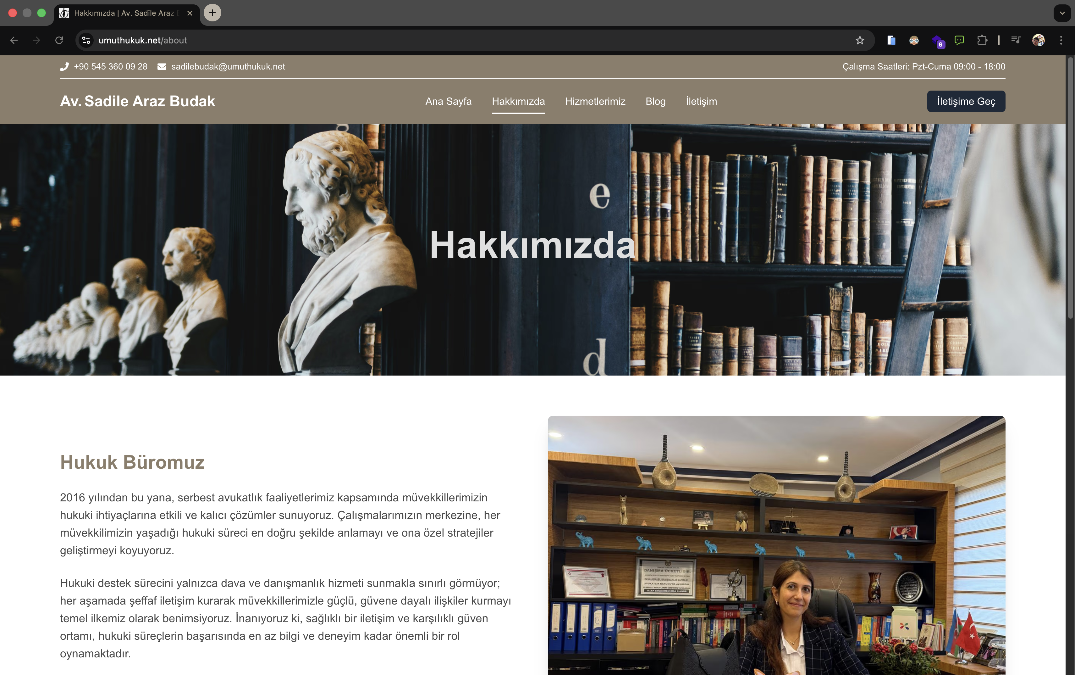 Umut Hukuk - Kurumsal Web Sitesi